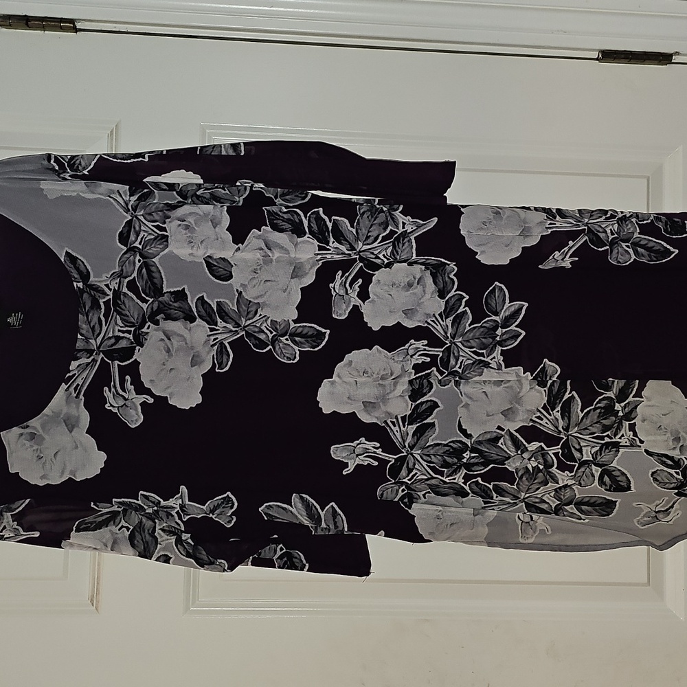Alfani Floral Long Sleeve Tunic XL